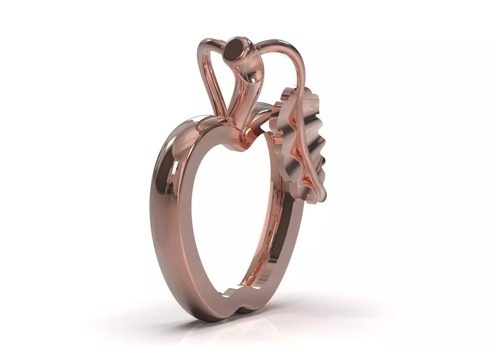 Minimalist Apple Outline STL 3D 3DM gold Pendant gp0494 3D print model_3