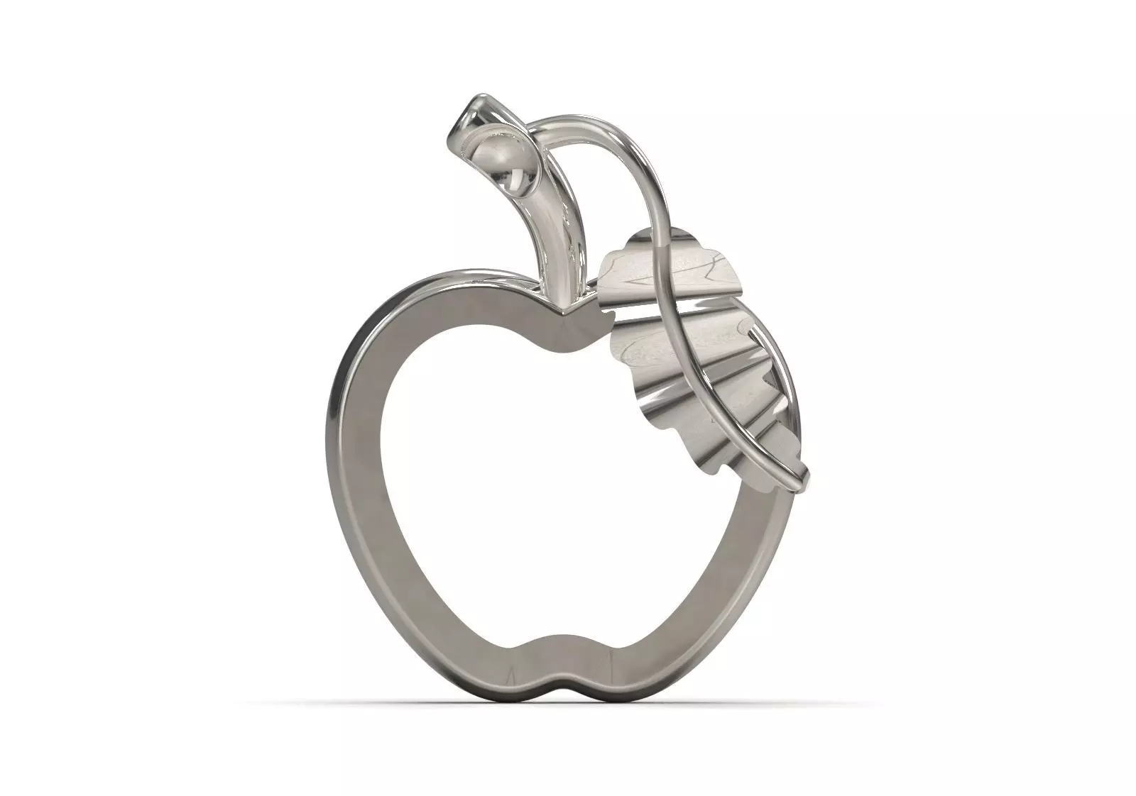 Minimalist Apple Outline STL 3D 3DM gold Pendant gp0494 3D print model_13