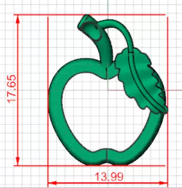 Minimalist Apple Outline STL 3D 3DM gold Pendant gp0494 3D print model_20