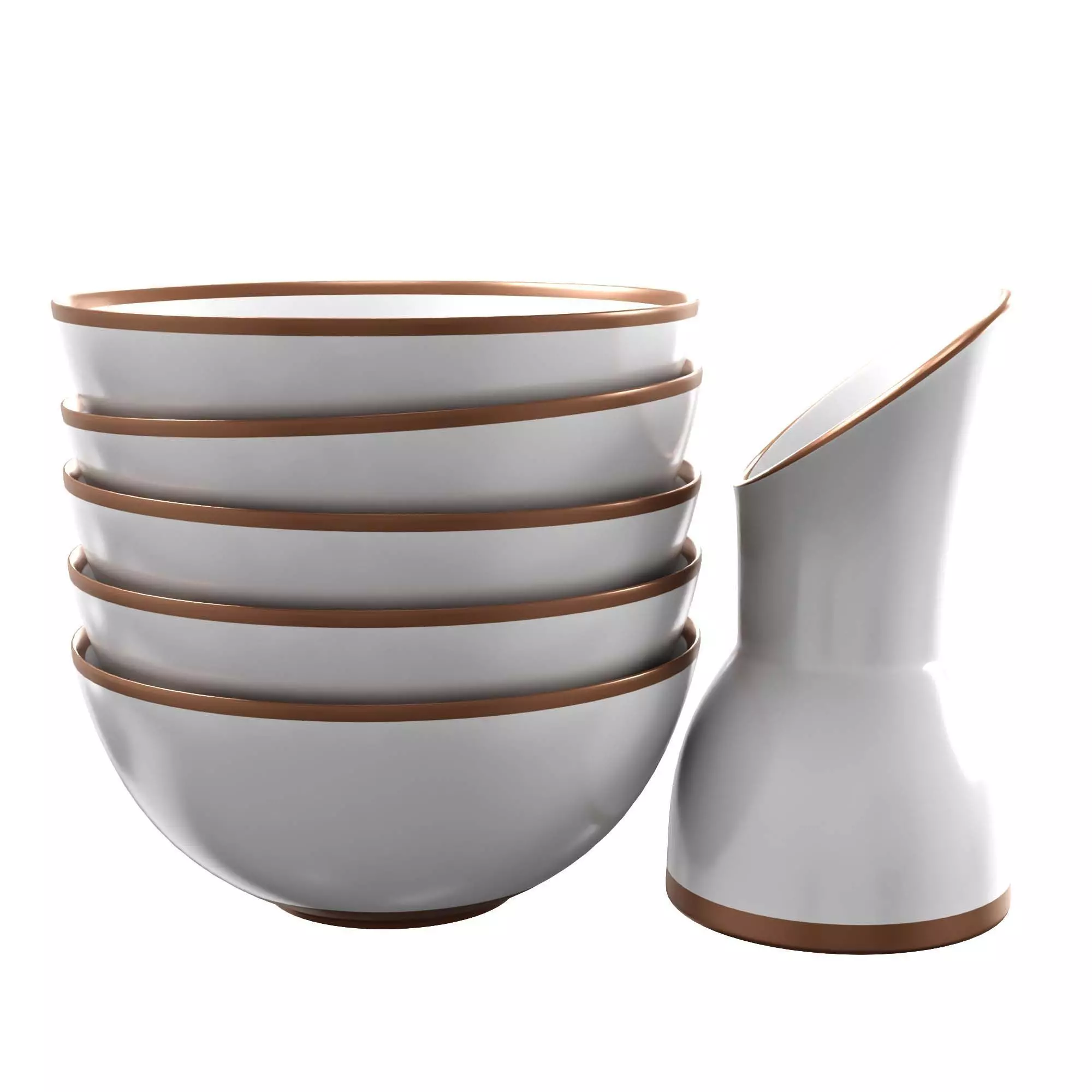Bowl set 3D model_0