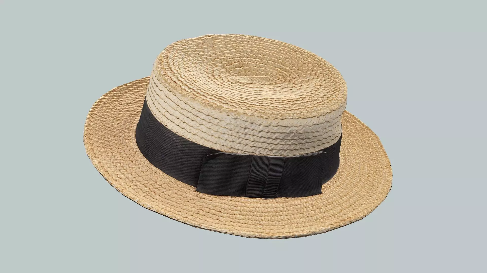 Stro Hat Fedora Brown Gray Low Poly 3D Model Low-poly 3D model_5