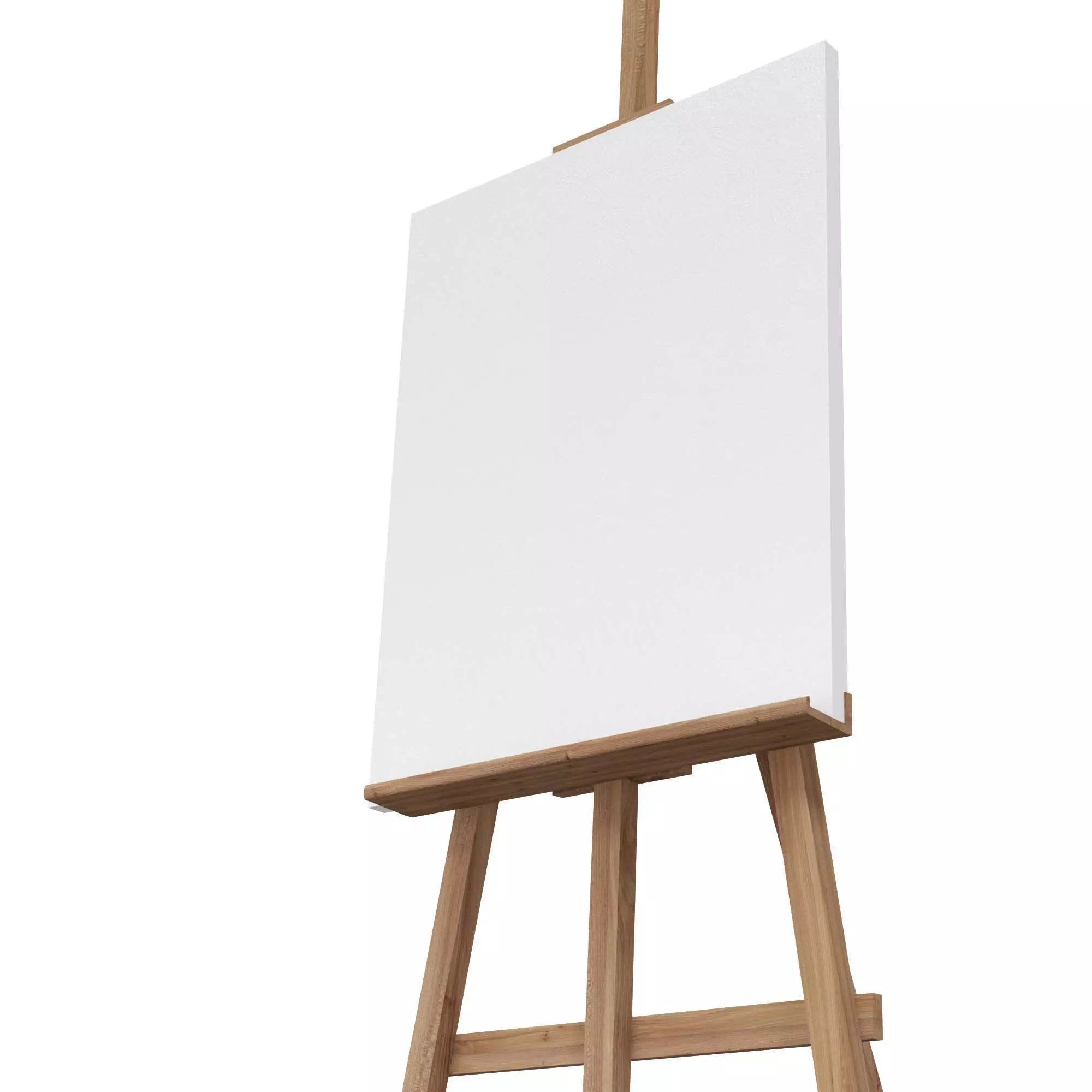 Easel with Canvas 3D model_2