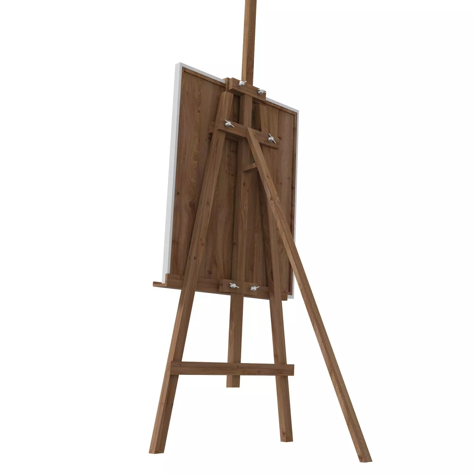 Easel with Canvas 3D model_4