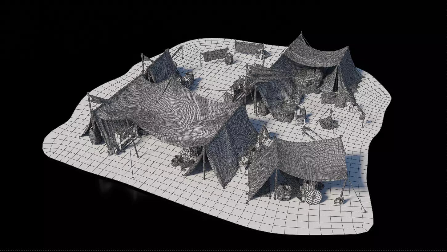 Camp Medieval 3D model_3
