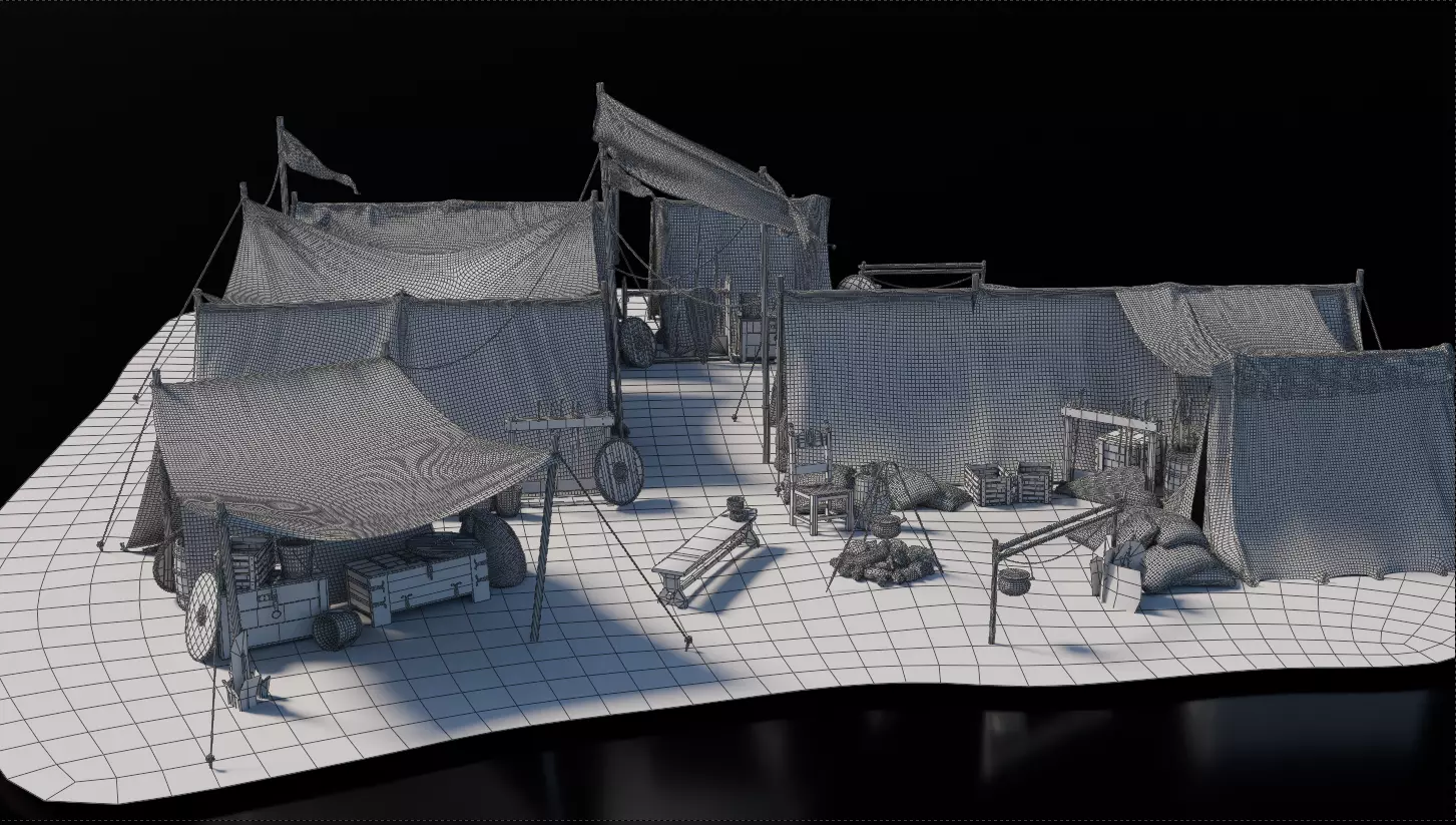 Camp Medieval 3D model_5