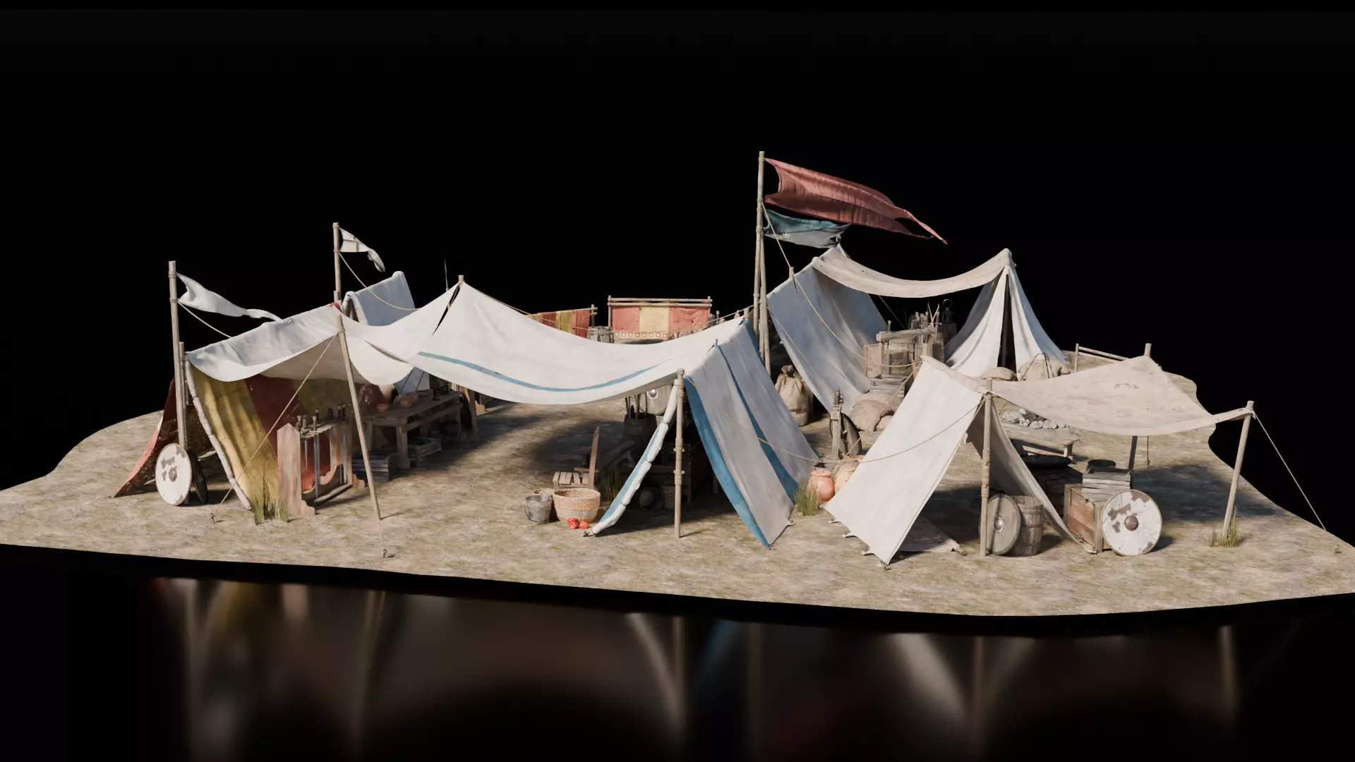 Camp Medieval 3D model_1