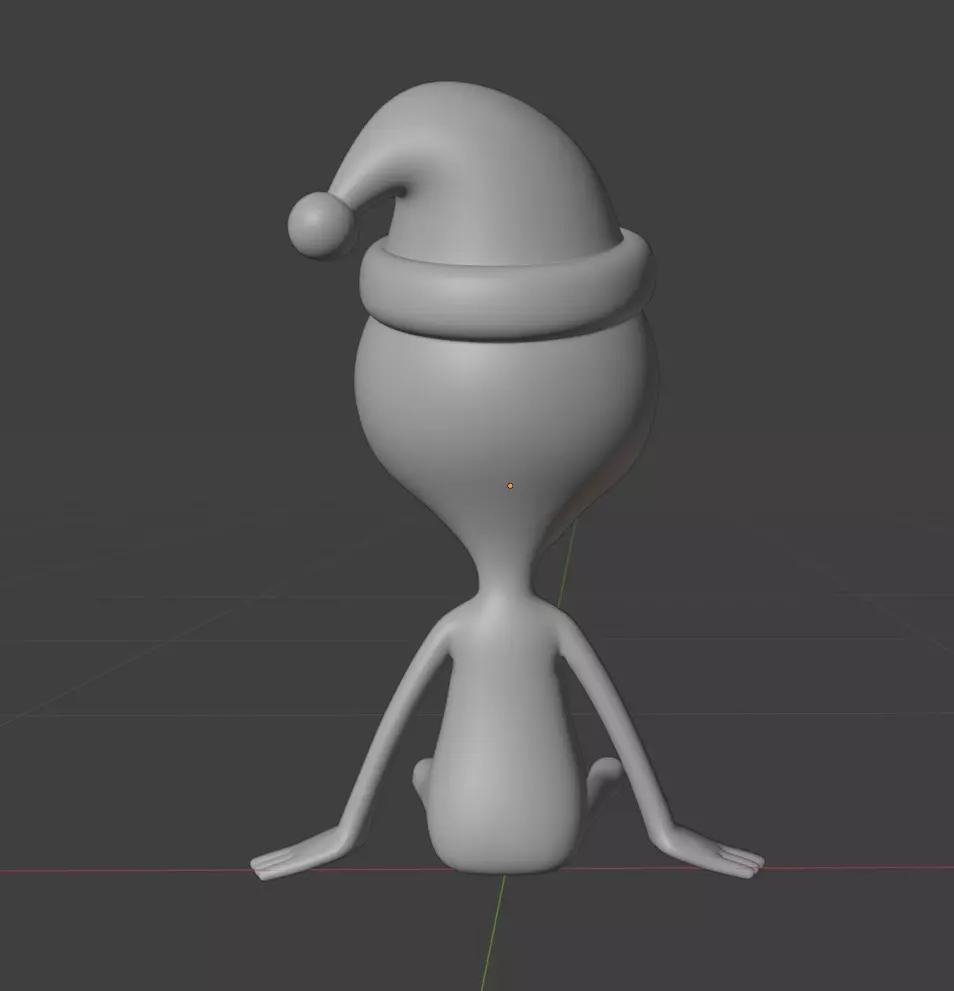 Zorp the Festive Alien 3D print model_3