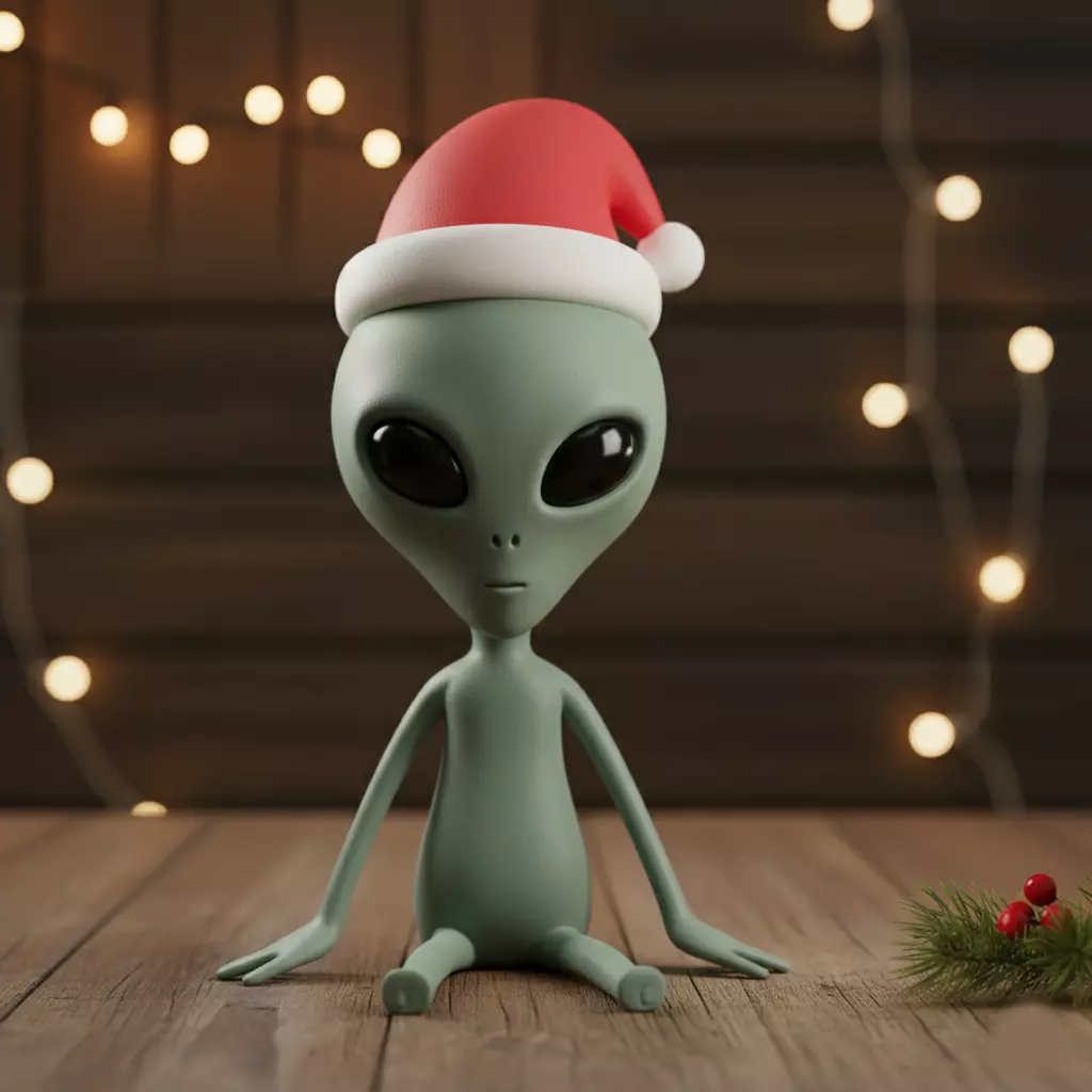 Zorp the Festive Alien 3D print model_0