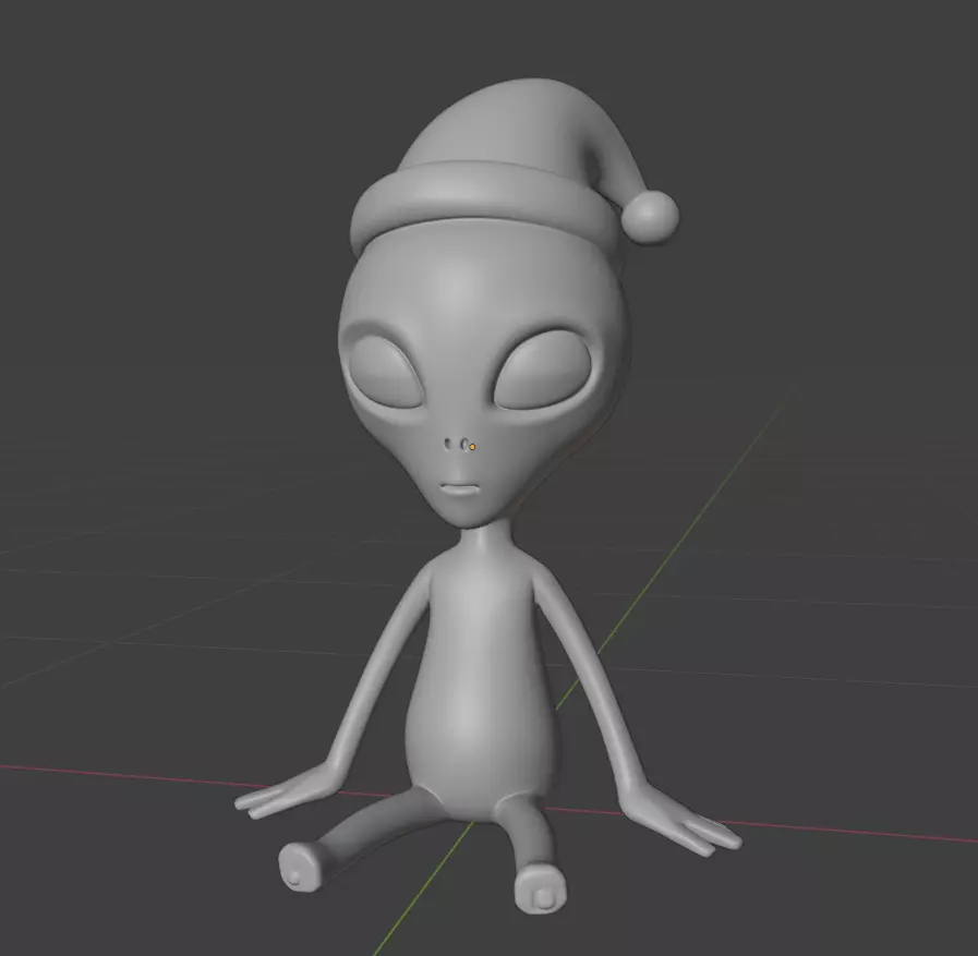 Zorp the Festive Alien 3D print model_1