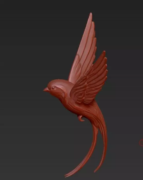 Golden Bird Pendant 3D print model_5