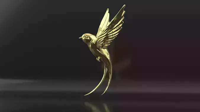 Golden Bird Pendant