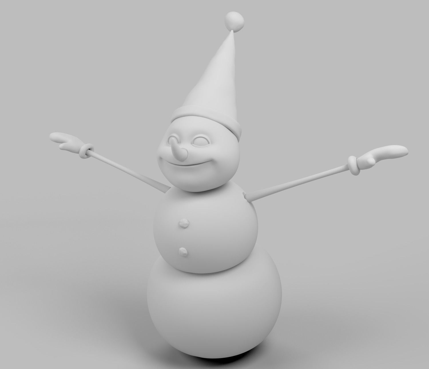 Snow MAN RIGGED 3D model_2