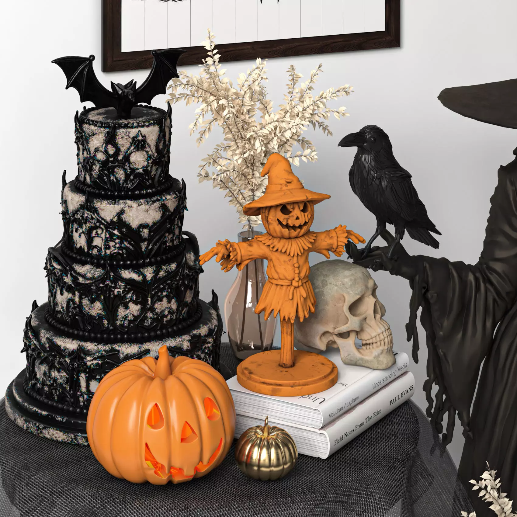 Decoration set for Halloween 03 3D model_1