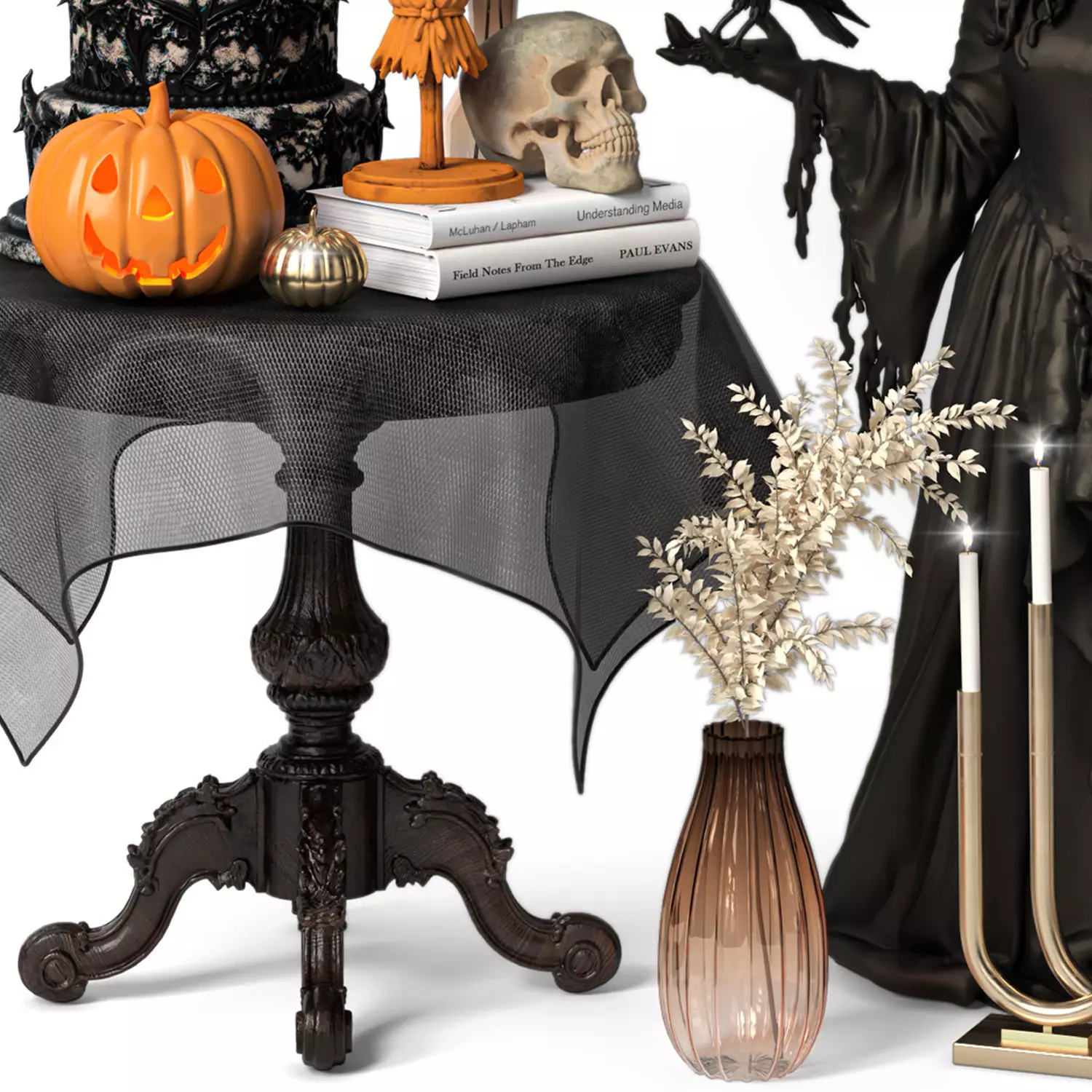 Decoration set for Halloween 03 3D model_3