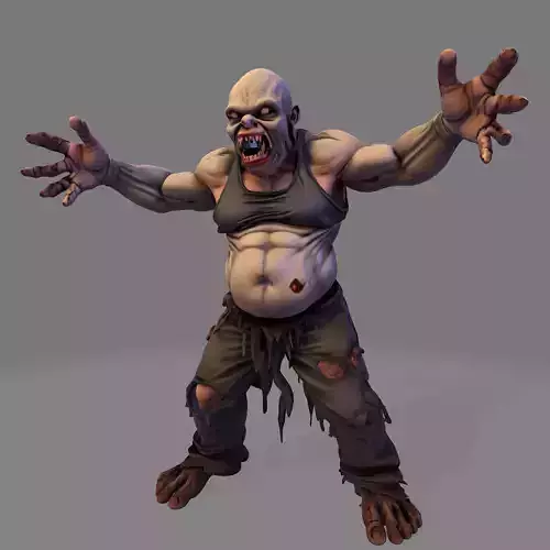 Horror Monster  HighPoly 3D Model for Halloween 3D print model