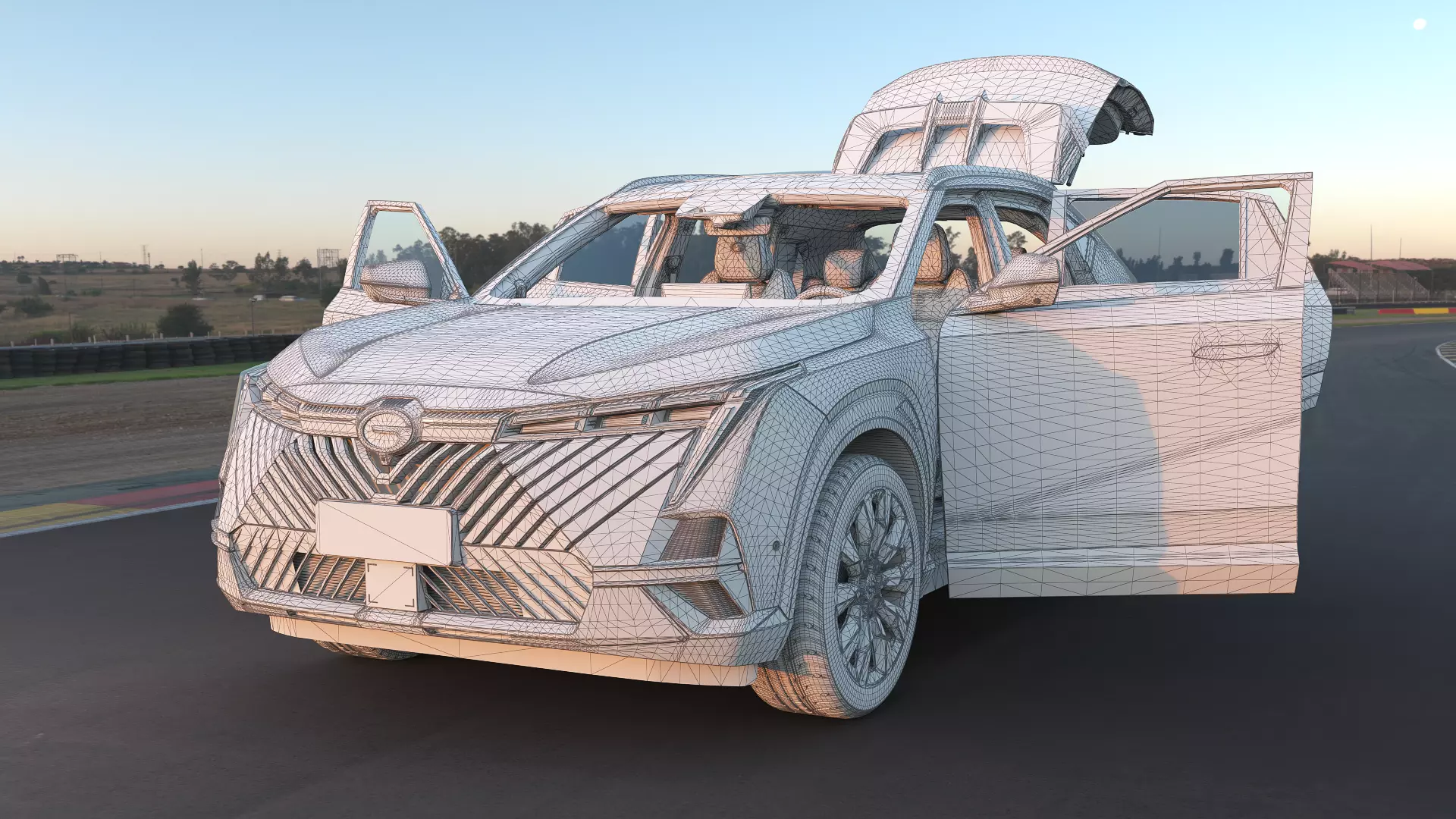  2022 GAC Trumpchi Emkco with interior 3D model_14