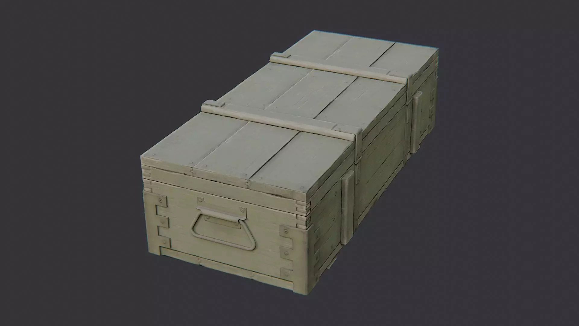 Eng Supply Crate 01 Weathered Military Storage Box Low-poly 3D model_3