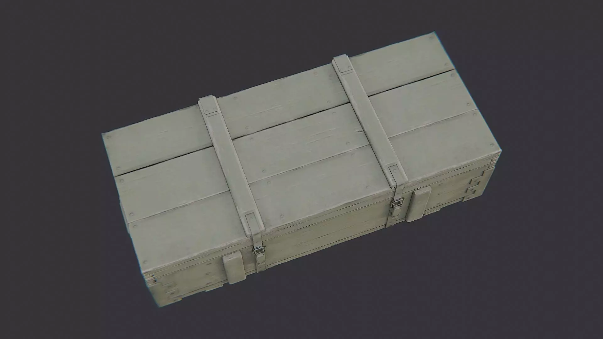 Eng Supply Crate 01 Weathered Military Storage Box Low-poly 3D model_4