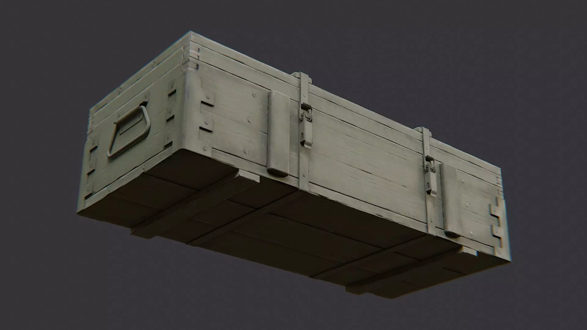 Eng Supply Crate 01 Weathered Military Storage Box Low-poly 3D model_5