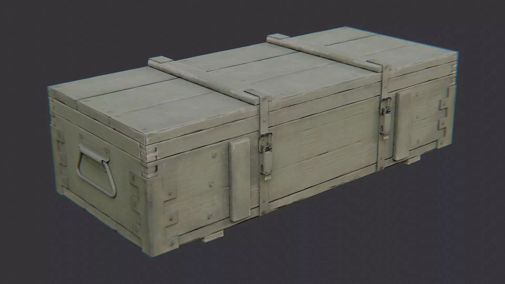 Eng Supply Crate 01 Weathered Military Storage Box Low-poly 3D model_0
