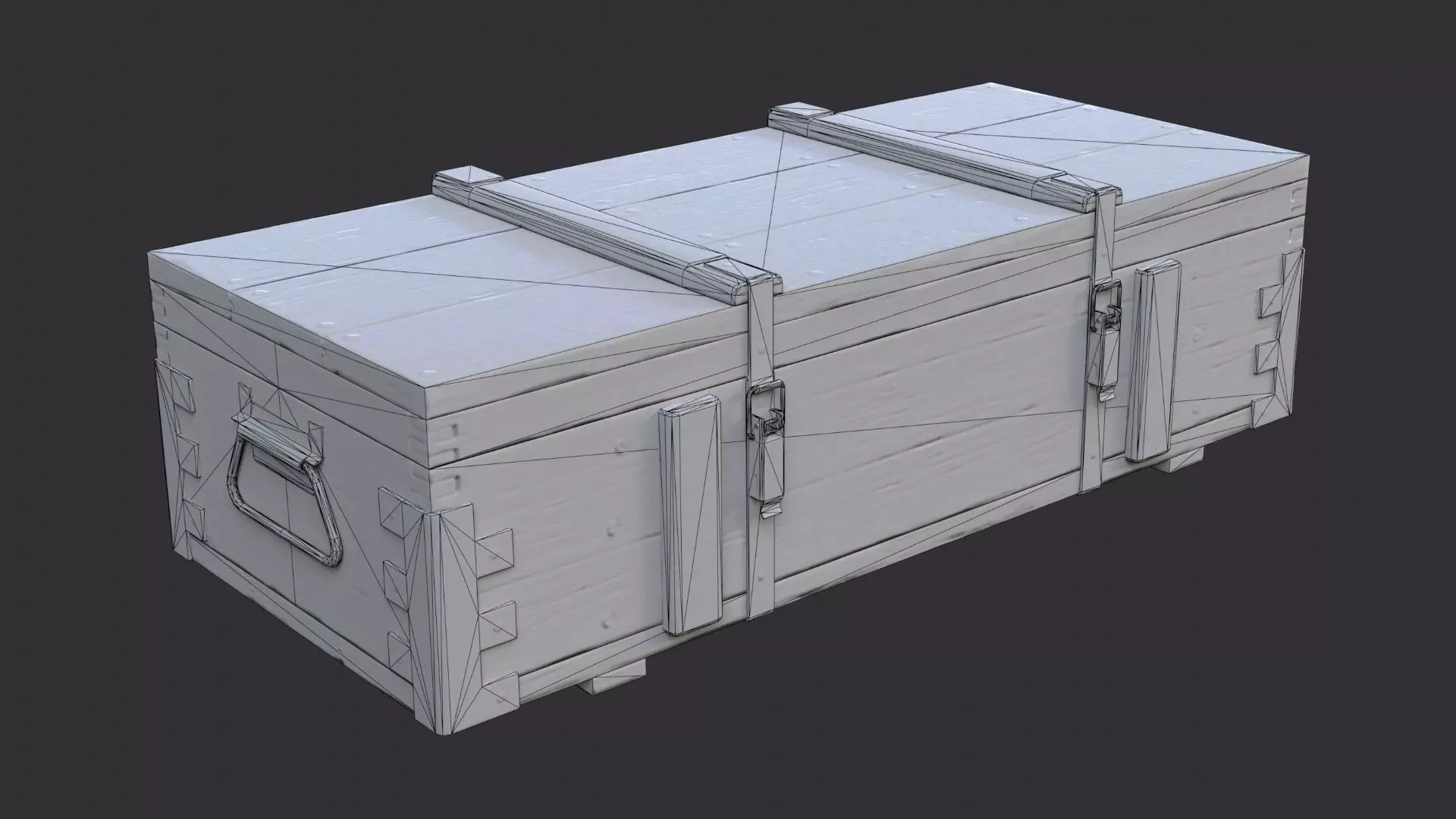 Eng Supply Crate 01 Weathered Military Storage Box Low-poly 3D model_7