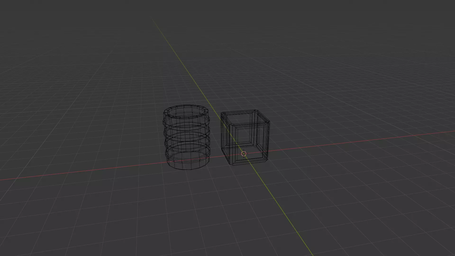 Low Poly Barrel and  Box  Low-poly 3D model_3