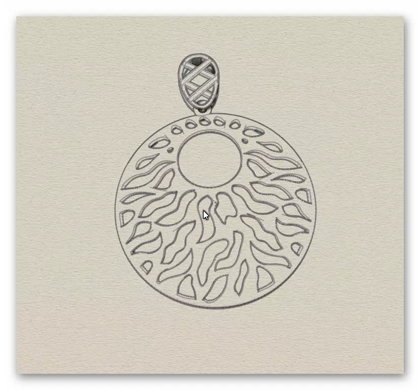 fusion gold pendant 3D print model_4