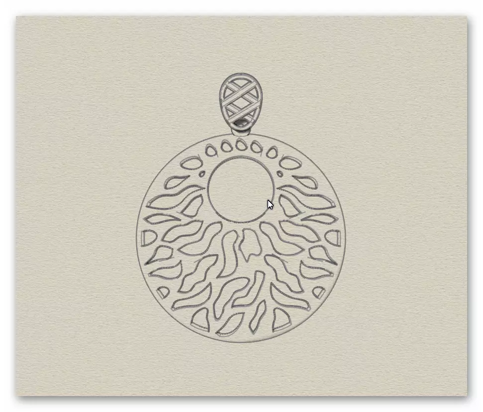 fusion gold pendant 3D print model_5