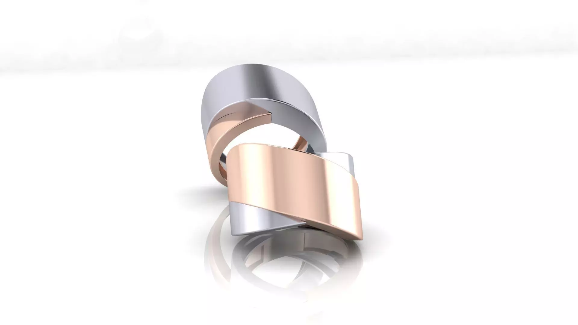 luxury 2 part gold ring 3D print model
