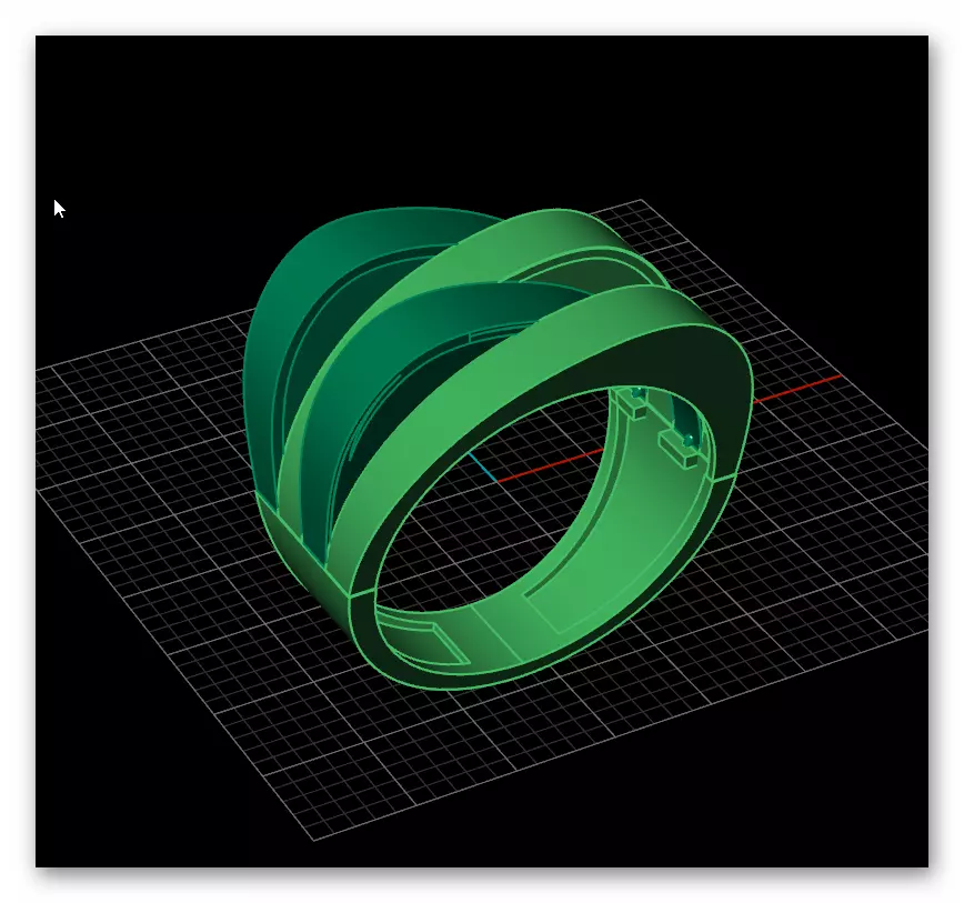 bypass gold ring 3 part 3D print model_1