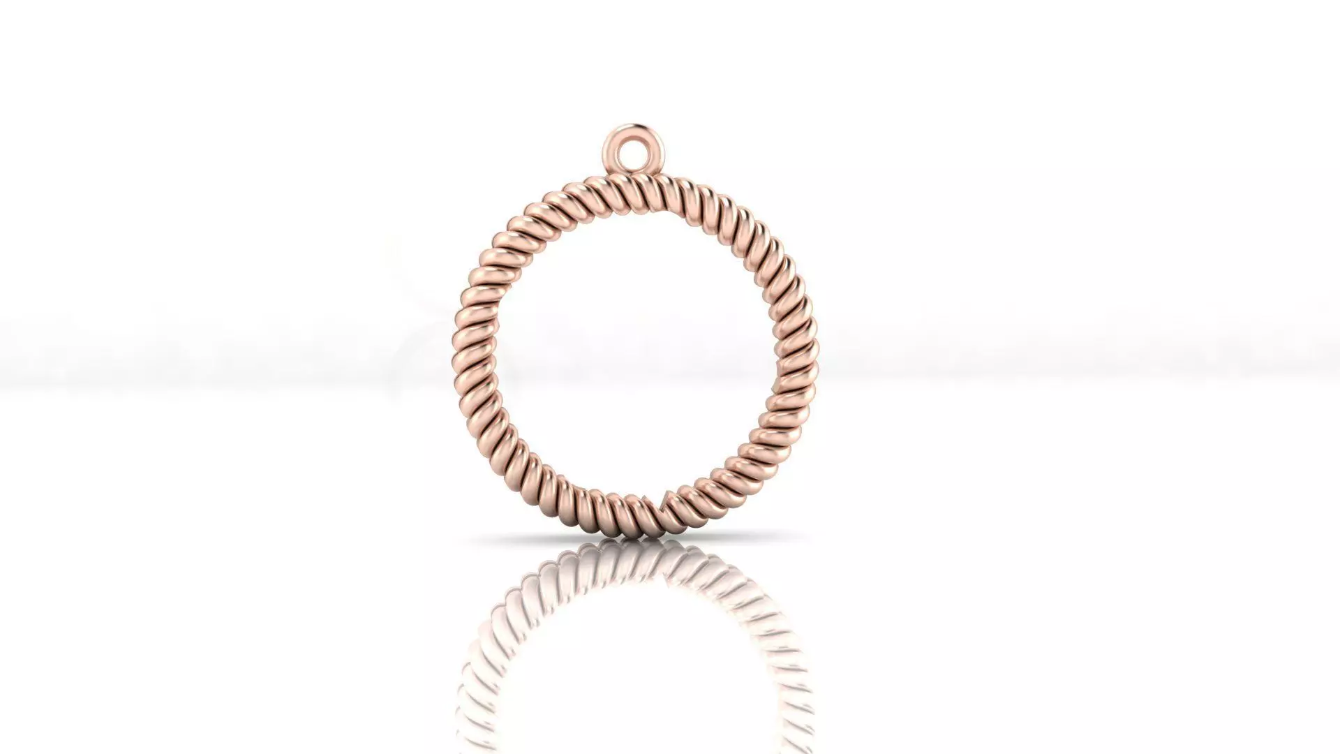 rope round jewelry pendant 3D print model