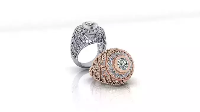 round halo luxury jewelry ring
