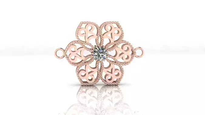 round flower jewelry bracelet 
