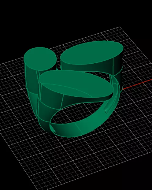 bypass gold ring 3D print model_1