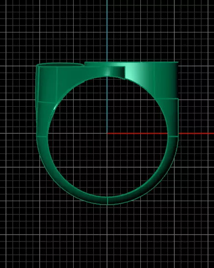 bypass gold ring 3D print model_2