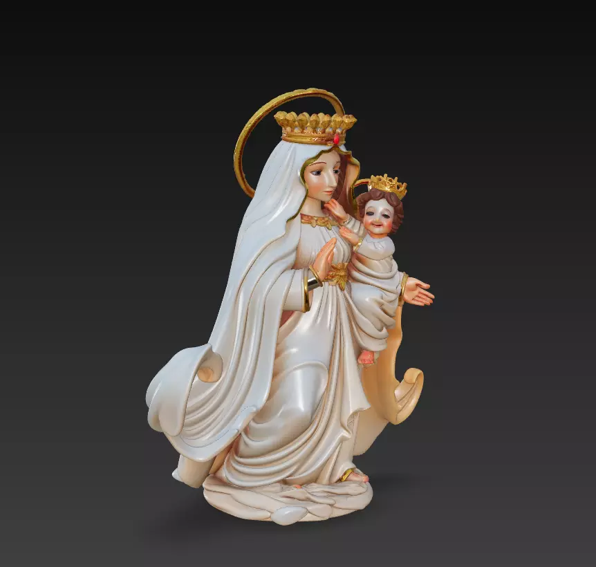 Holy Queen - Child - Sacred Regal Sculpture 3D Model 3D print model_3