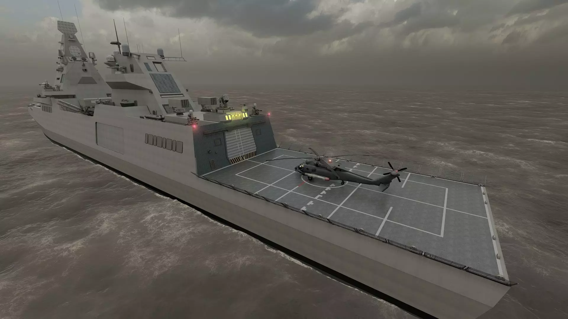 NAVY MULTIROLE  FRIGATE SPARTAN CLASS 3D model_37