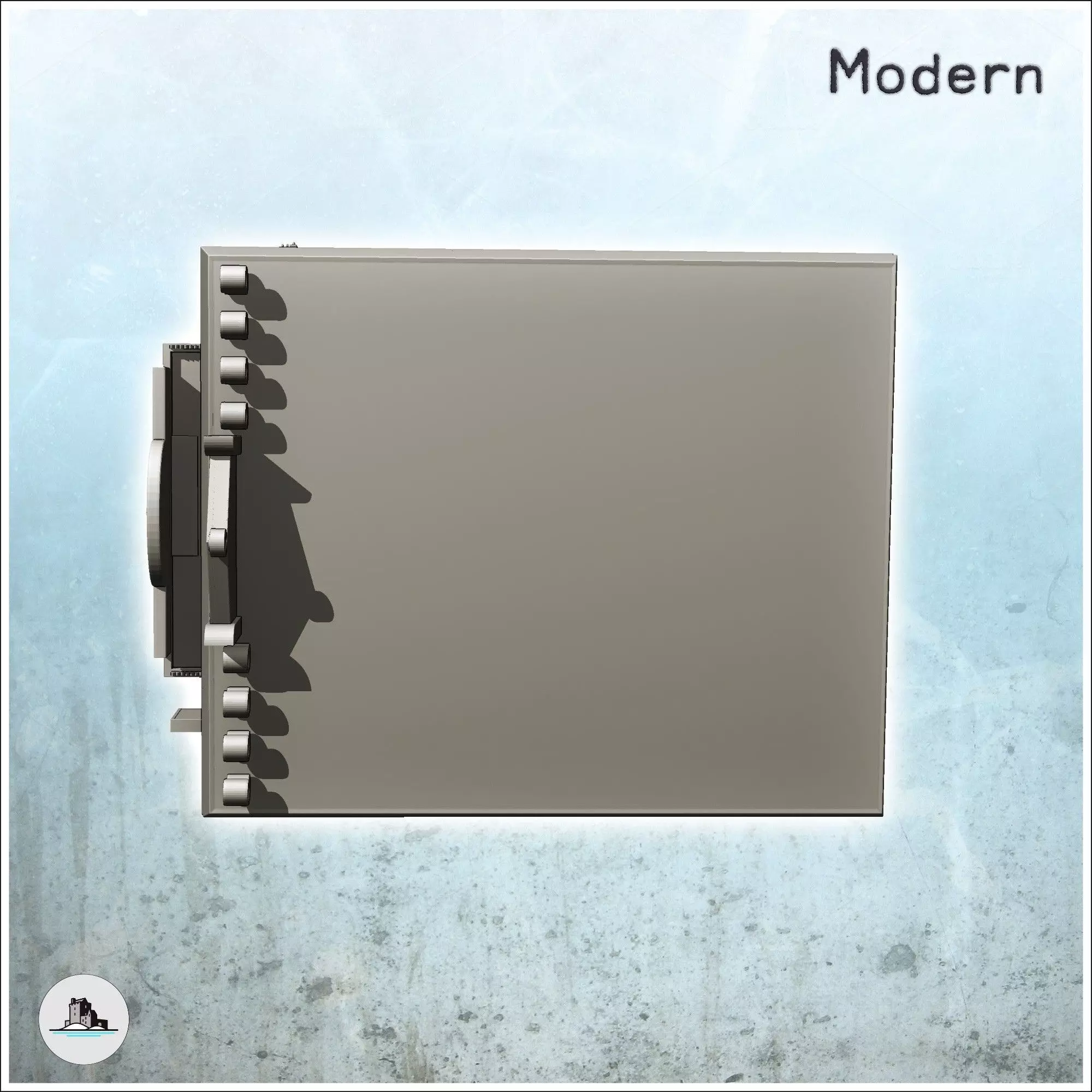 Modern multi-storey store with large canopy and exterior signs 1 3D print model_4