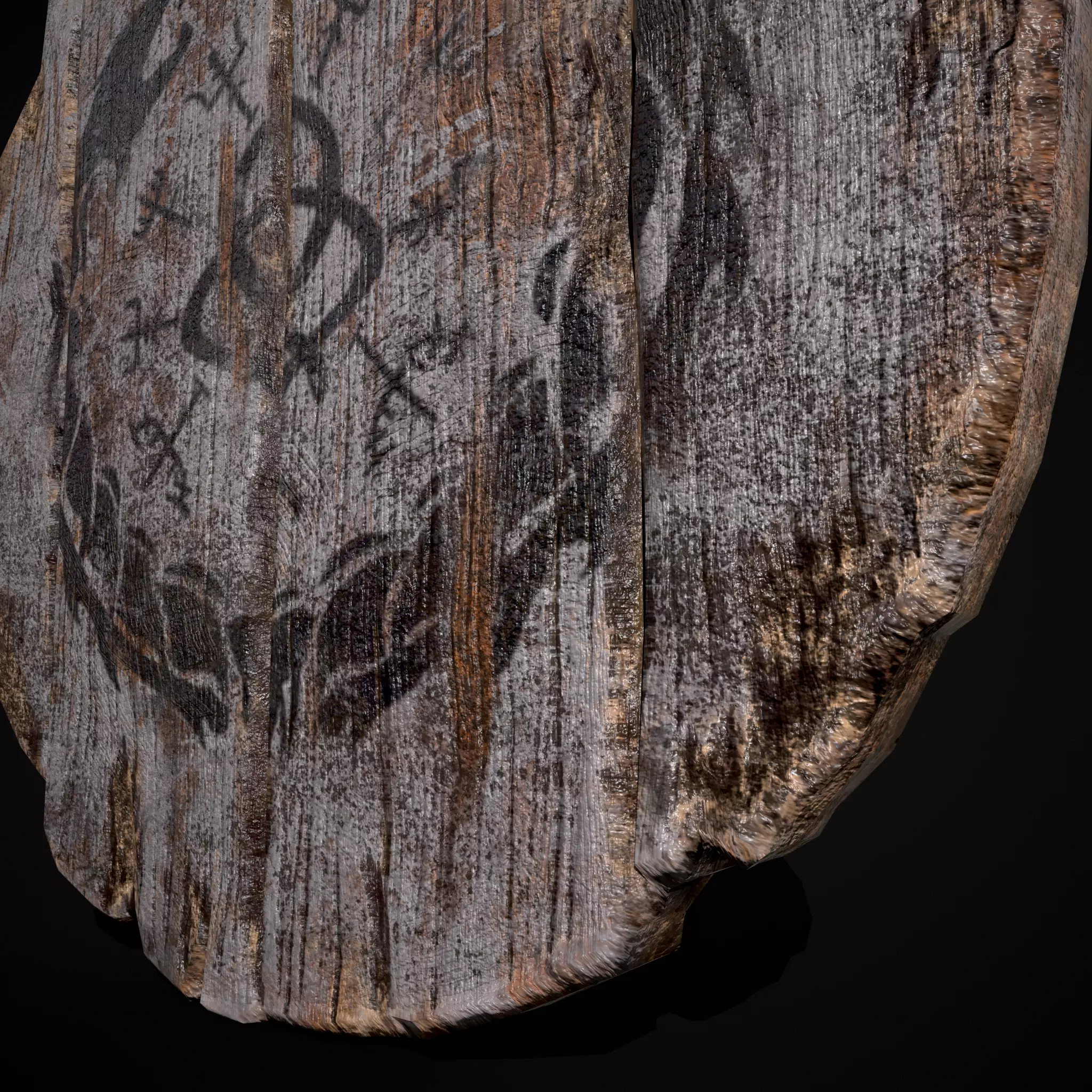 BW Snake Norse Coat of Arms Low-poly 3D model_16