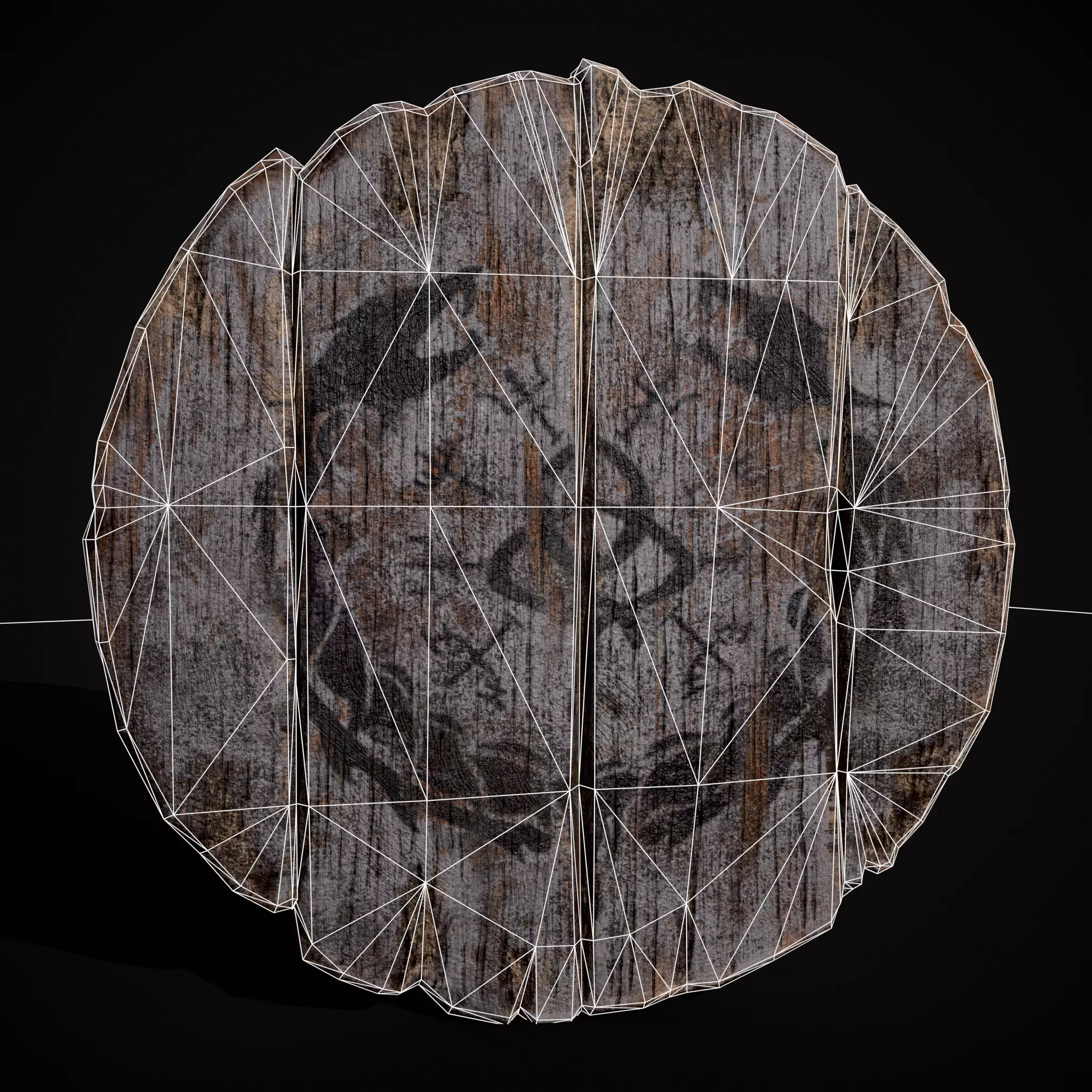 BW Snake Norse Coat of Arms Low-poly 3D model_25