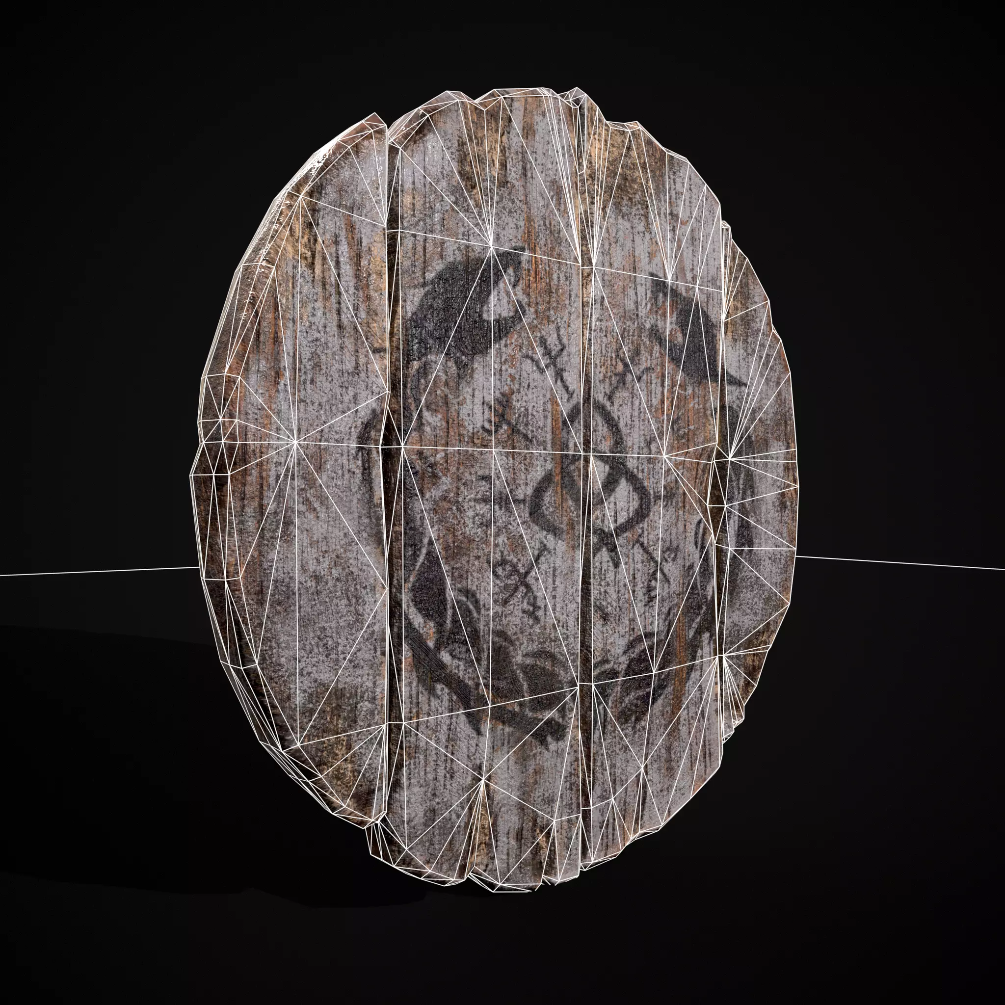 BW Snake Norse Coat of Arms Low-poly 3D model_4