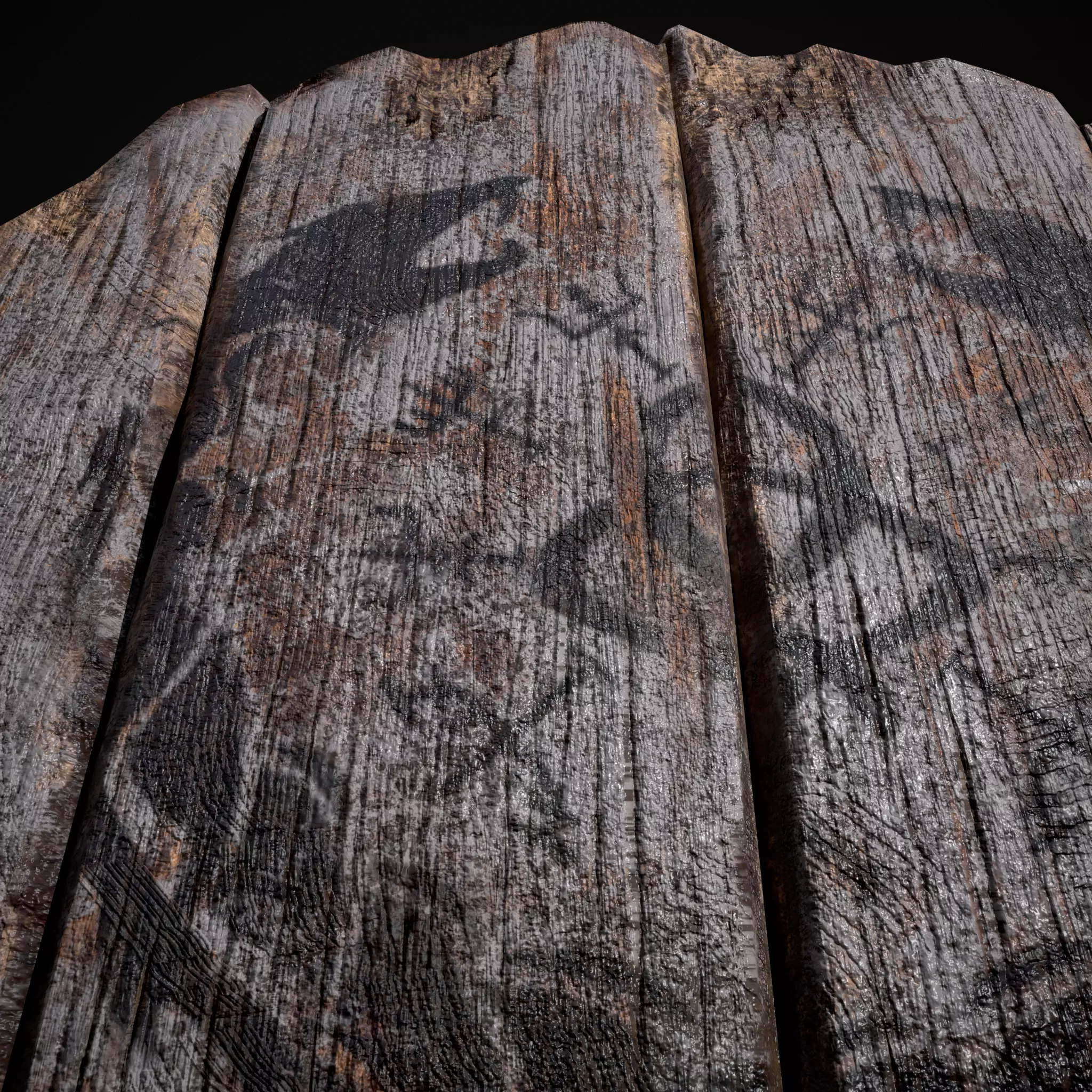 BW Snake Norse Coat of Arms Low-poly 3D model_15