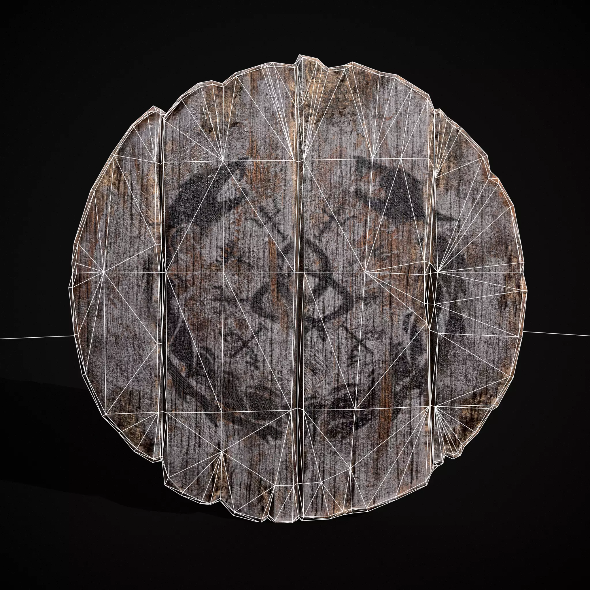 BW Snake Norse Coat of Arms Low-poly 3D model_2