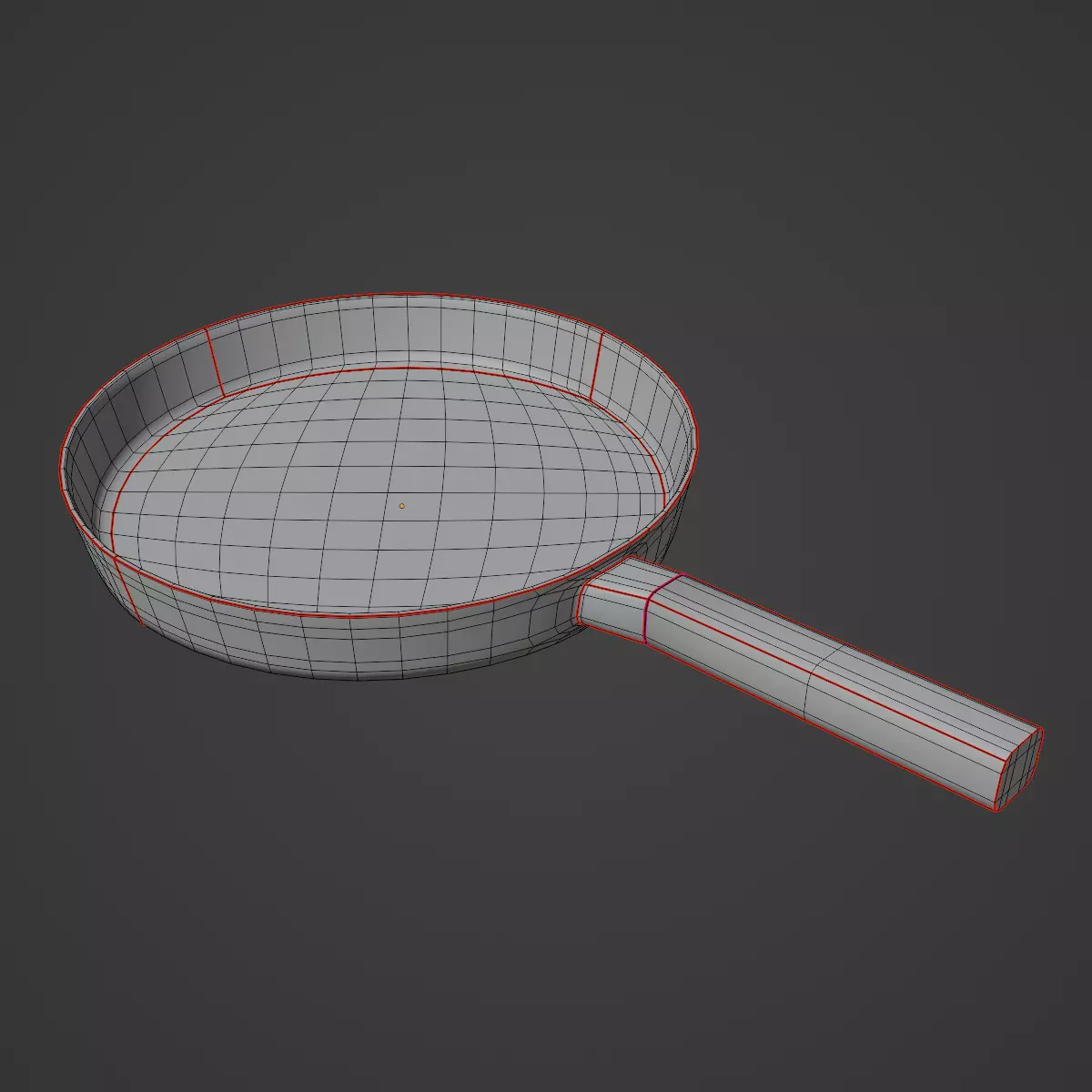 Kitchen Frying Pan 01 Low-poly 3D model_9