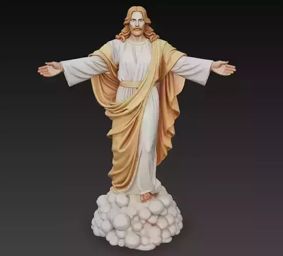 Divine Redeemer - Sacred Statue 3D Model