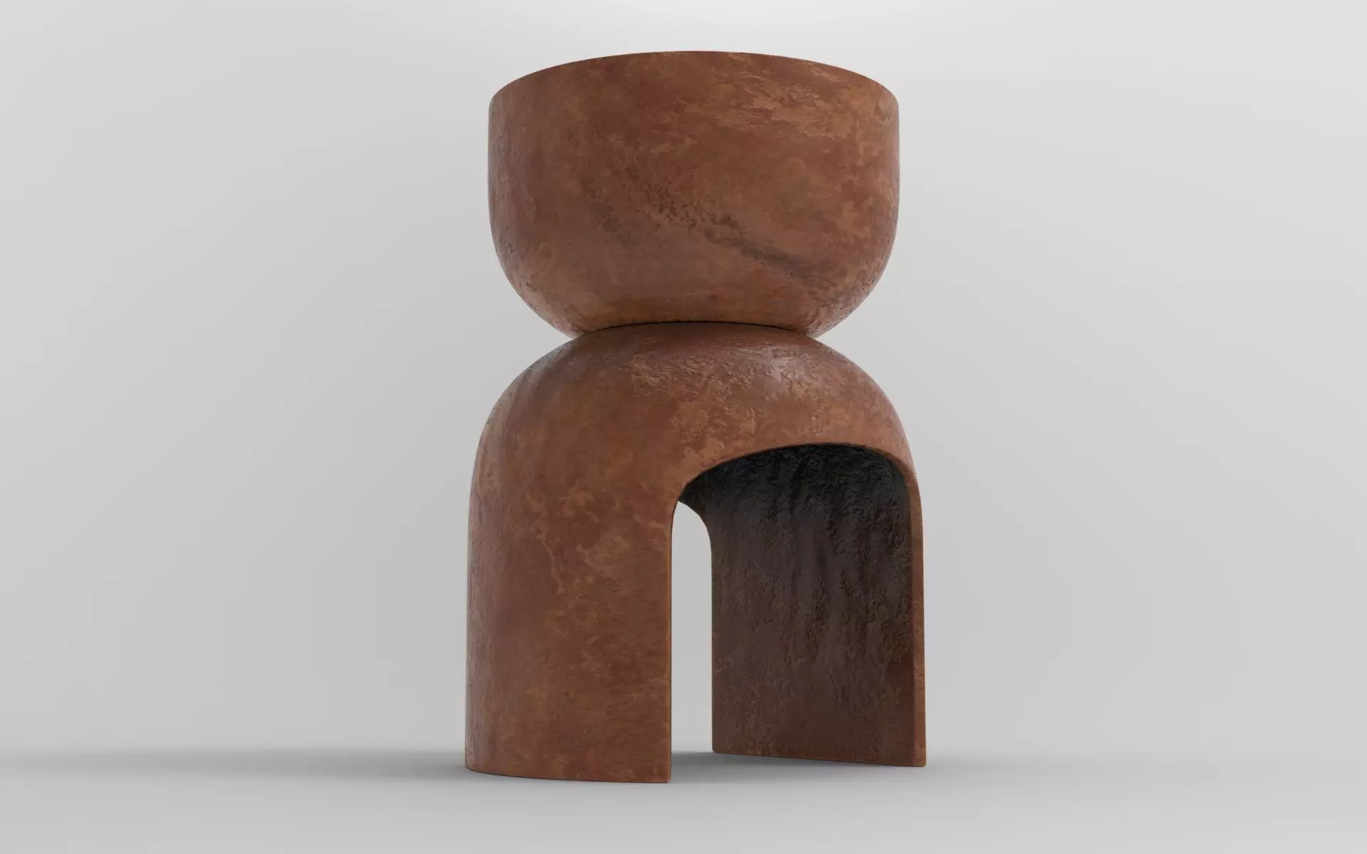 Baru Stool Low-poly 3D model_1