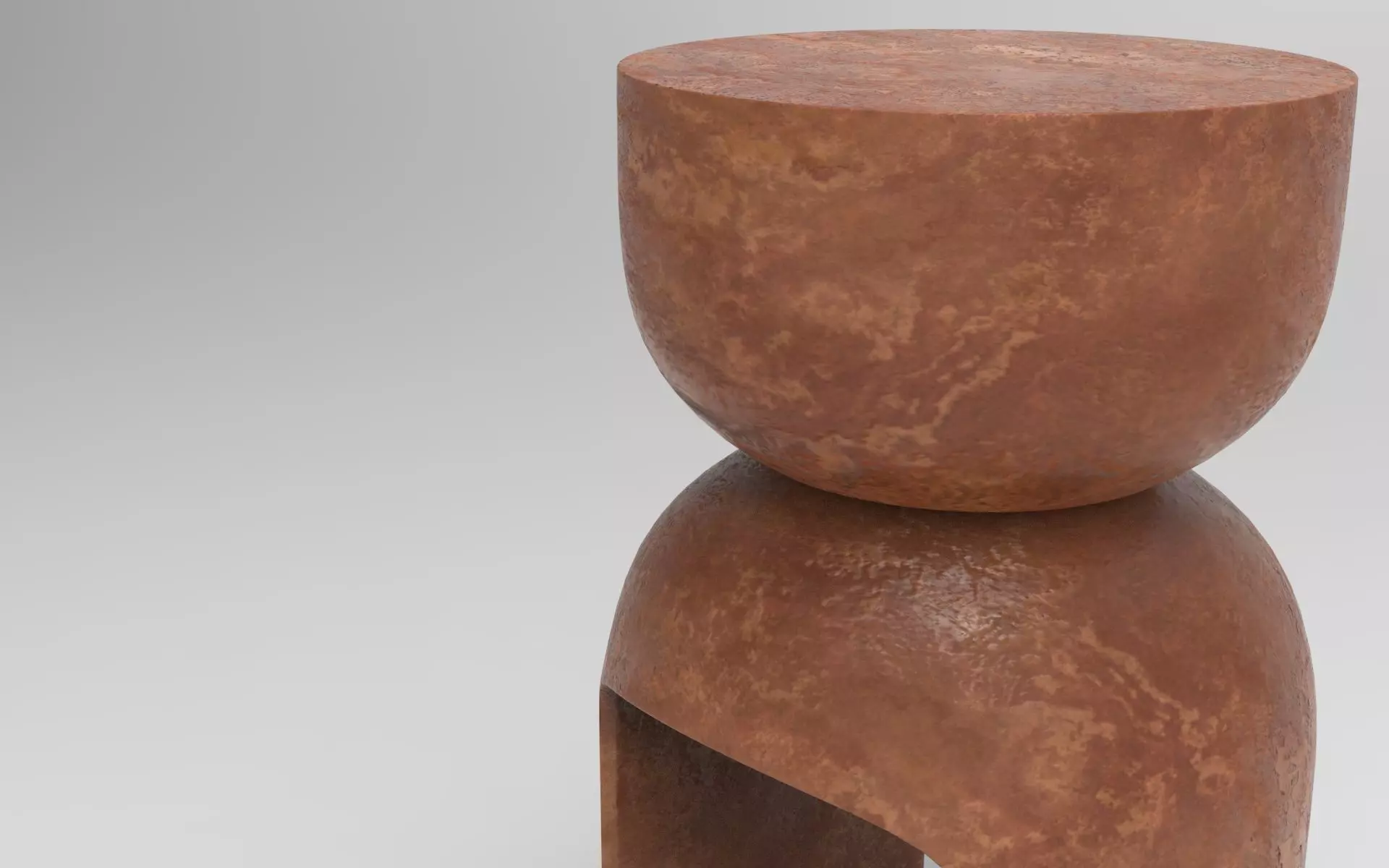 Baru Stool Low-poly 3D model_3