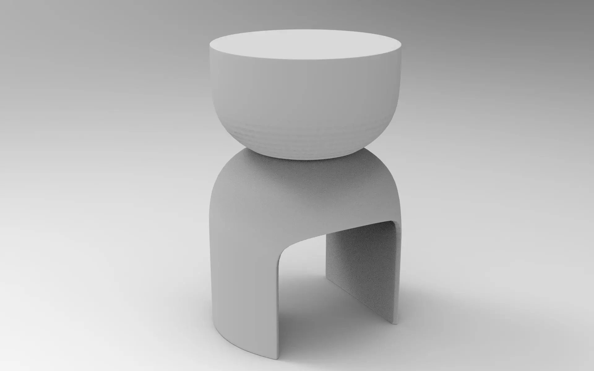 Baru Stool Low-poly 3D model_7