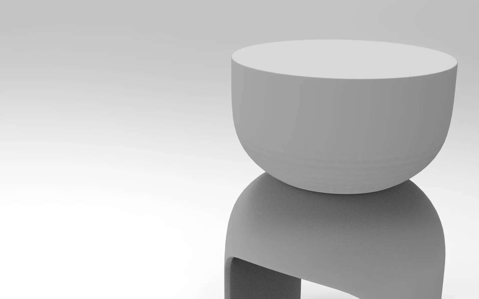 Baru Stool Low-poly 3D model_8