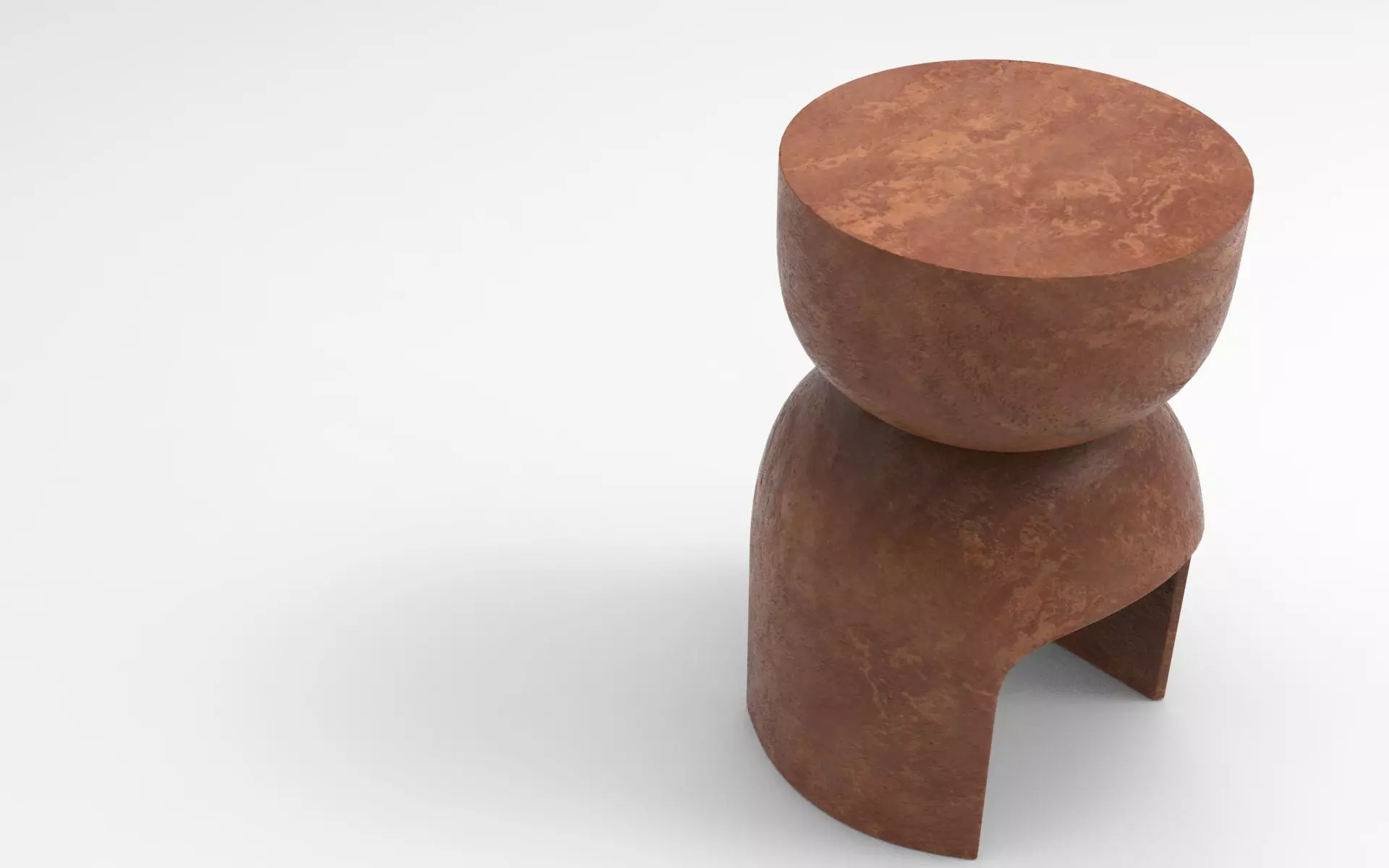Baru Stool Low-poly 3D model_2